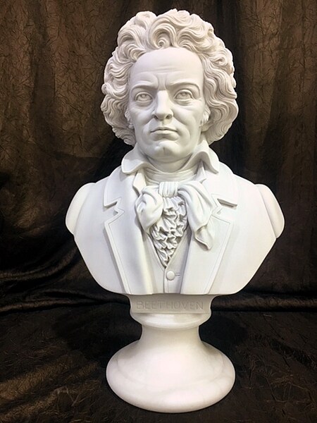 Bust of Ludwig Van Beethoven Portriat composer marble sculpture